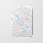 light pink and blue baby's breath flowers pattern Bath Mat Gallery Image 1