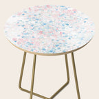 light pink and blue baby's breath flowers pattern Side Table Gallery Image 2