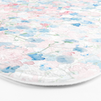 light pink and blue baby's breath flowers pattern Bath Mat Gallery Image 3