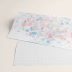 light pink and blue baby's breath flowers pattern Wrapping Paper Gallery Image 2