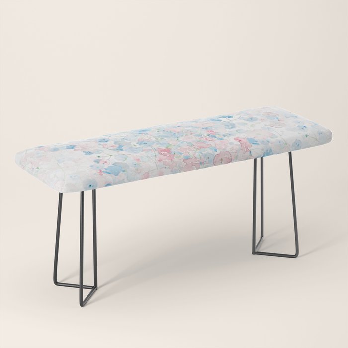 light pink and blue baby's breath flowers pattern Bench Gallery Image 1