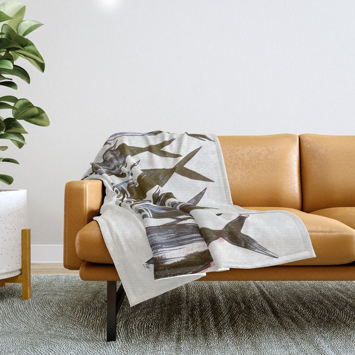 Line Fish Throw Blanket Gallery Image 1