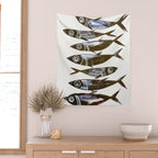 Line Fish Wall Tapestry Gallery Image 2