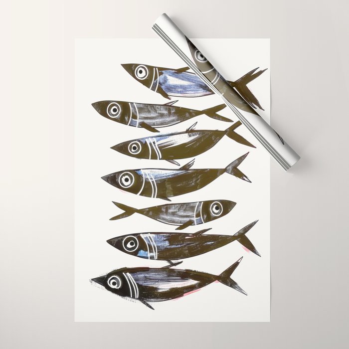 Line Fish Wrapping Paper Gallery Image 1