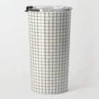 Minimalist Black and Off-White Grid with Color Accents Travel Mug Gallery Image 3