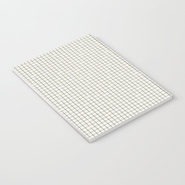 Minimalist Black and Off-White Grid with Color Accents Notebook Gallery Image 3