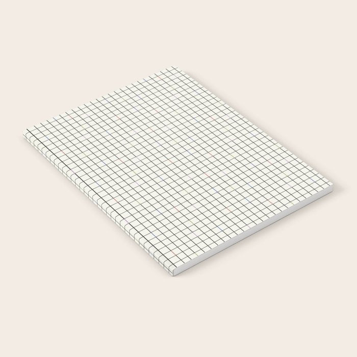 Minimalist Black and Off-White Grid with Color Accents Notebook Gallery Image 2