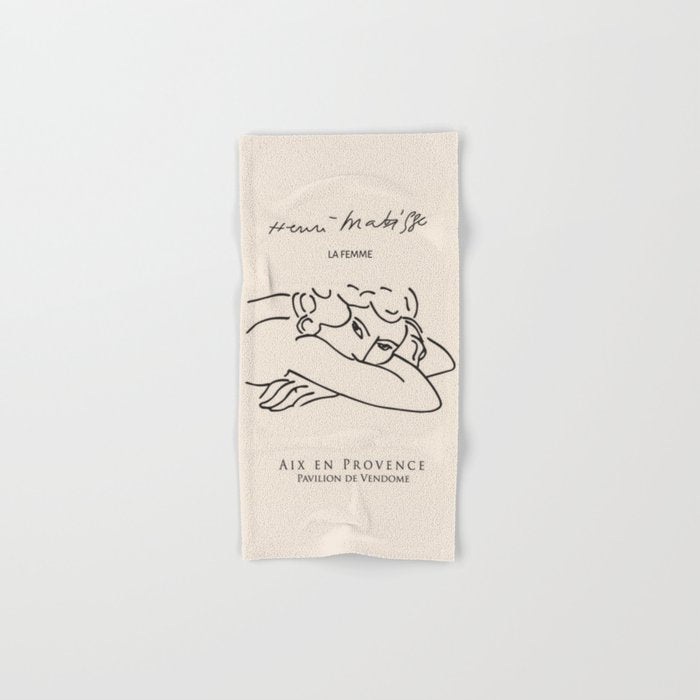 Henri Matisse 'La Femme' Female Nude Figurative Line Art Bath Towel Gallery Image 1