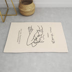 Henri Matisse 'La Femme' Female Nude Figurative Line Art Rug Gallery Image 1