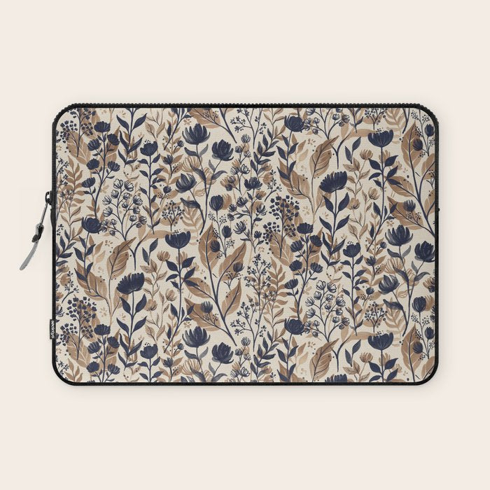 Moody Blooms Dark Neutral Laptop Sleeve Gallery Image 1