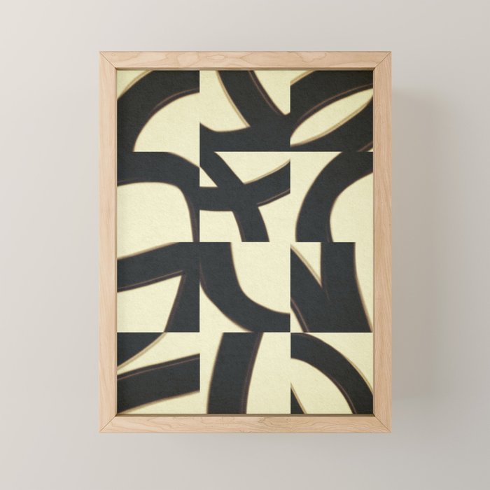 Abstract black pattern Mini Art Print Gallery Image 1
