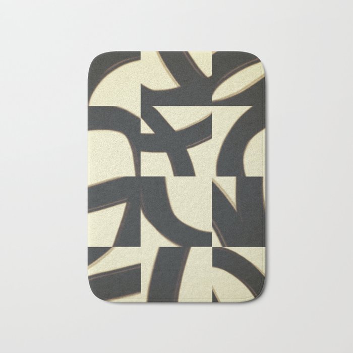 Abstract black pattern Bath Mat Gallery Image 1