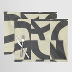 Abstract black pattern Placemat Gallery Image 1