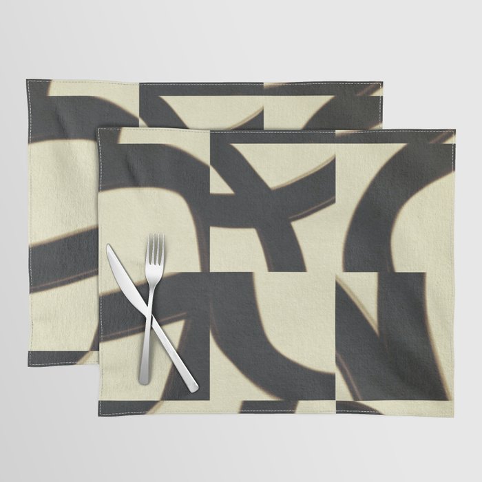 Abstract black pattern Placemat Gallery Image 1