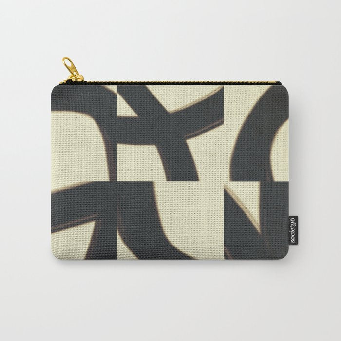 Abstract black pattern Carry All Pouch Gallery Image 1