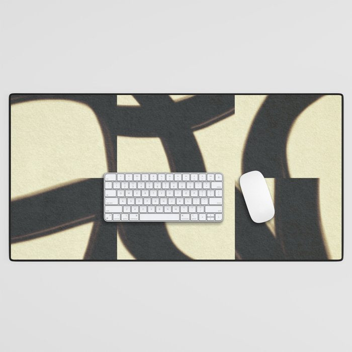 Abstract black pattern Desk Mat Gallery Image 1