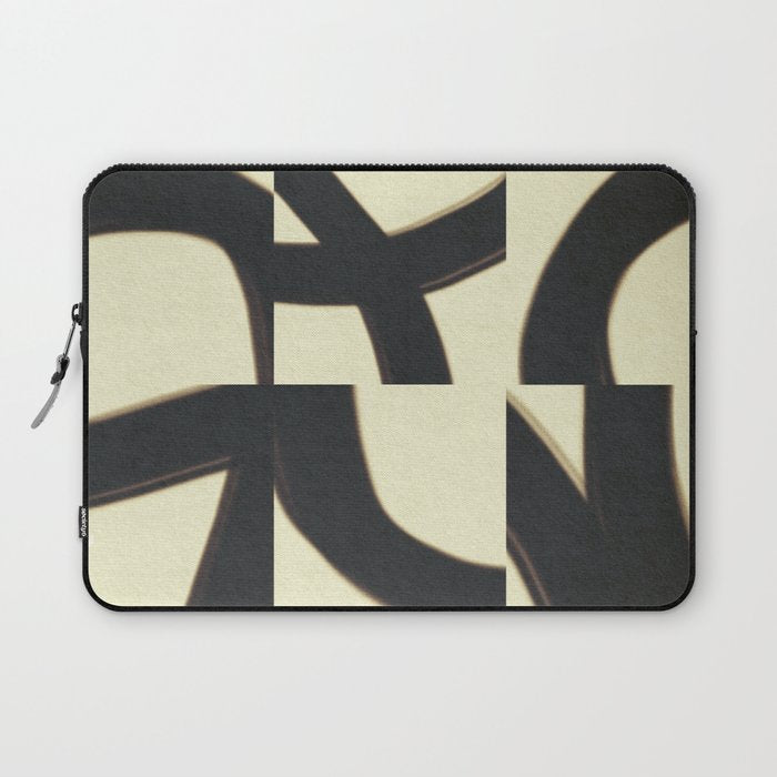 Abstract black pattern Laptop Sleeve Gallery Image 1
