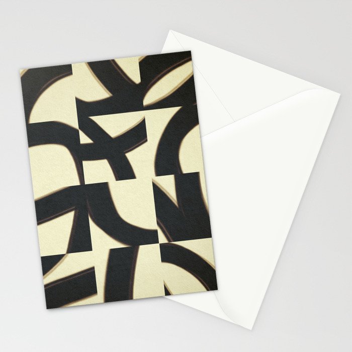 Abstract black pattern Stationery Card Gallery Image 2
