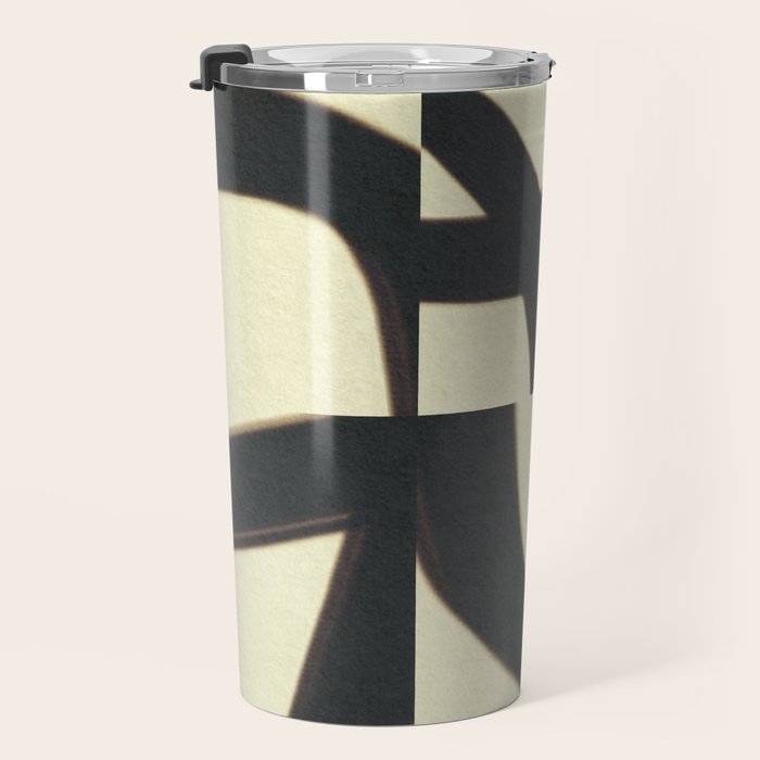 Abstract black pattern Travel Mug Gallery Image 3