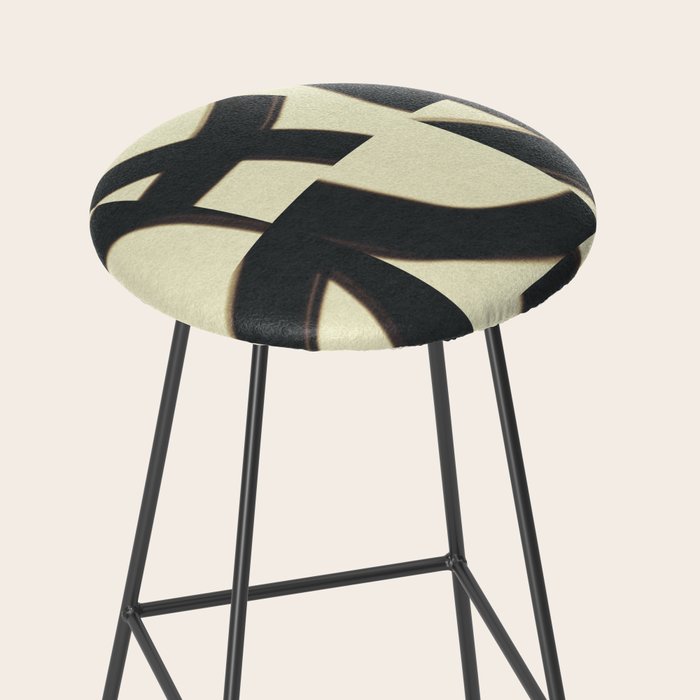 Abstract black pattern Stool Gallery Image 2