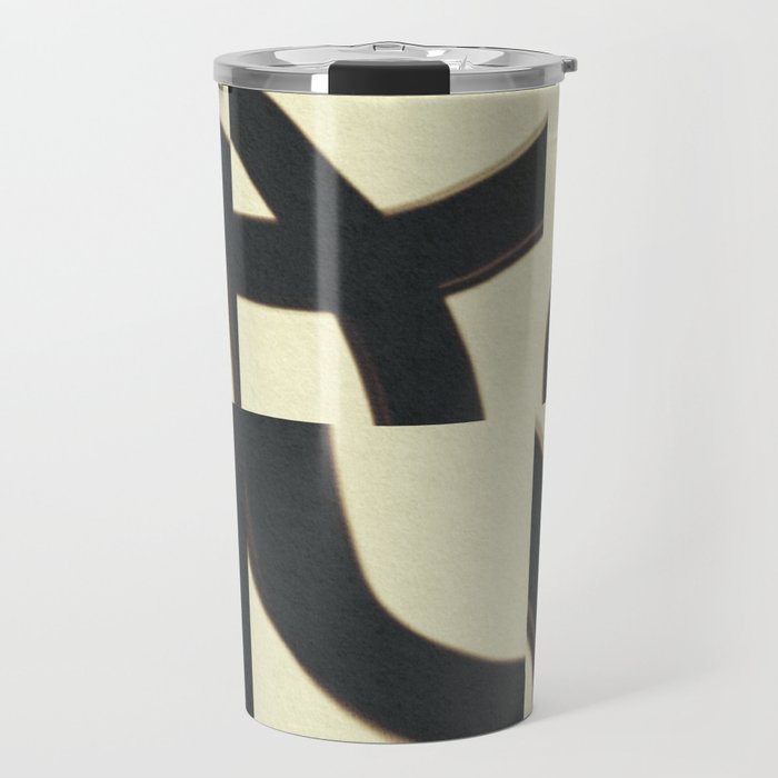 Abstract black pattern Travel Mug Gallery Image 1