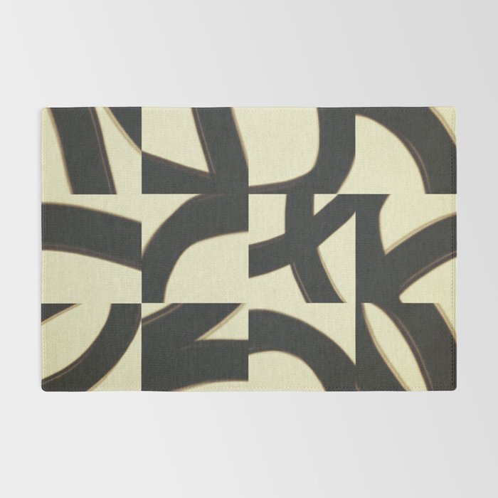 Abstract black pattern Rug Gallery Image 2