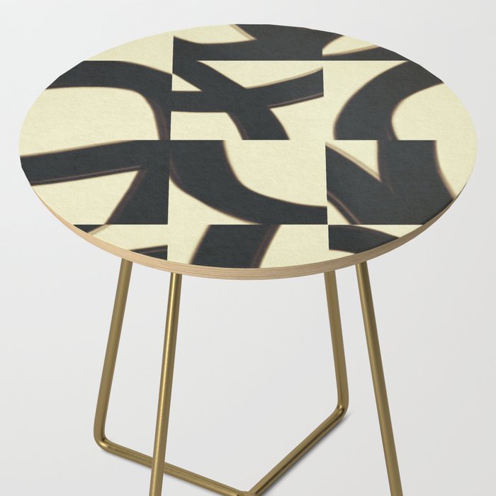 Abstract black pattern Side Table Gallery Image 2