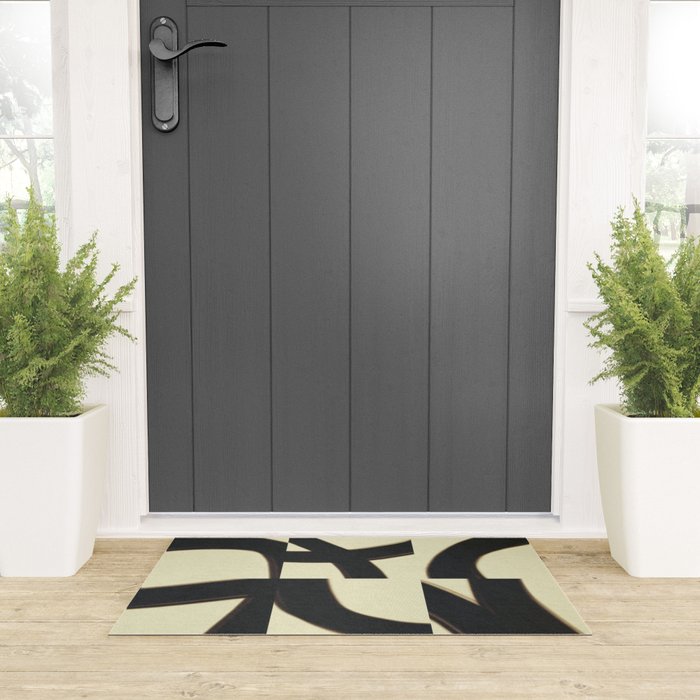 Abstract black pattern Welcome Mat Gallery Image 3