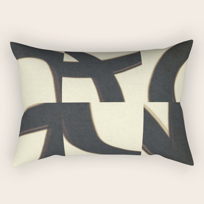 Abstract black pattern Rectangular Pillow Gallery Image 2
