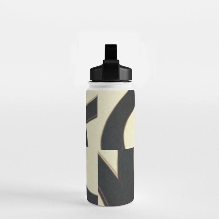 Abstract black pattern Water Bottle Gallery Image 2