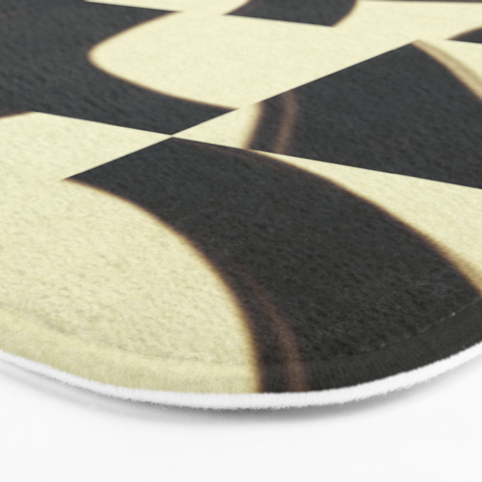 Abstract black pattern Bath Mat Gallery Image 3