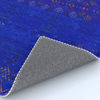 -A5- Royal Calm Blue Bohemian Moroccan Artwork. Rug Gallery Image 4