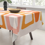Mellow Mid Mod in Pink and Orange Tablecloth Gallery Image 3
