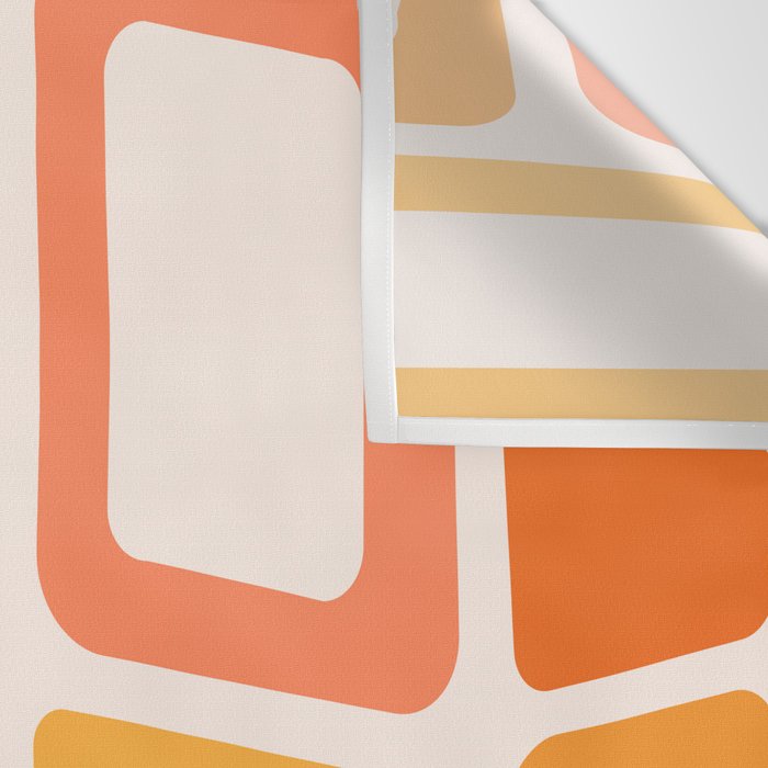 Mellow Mid Mod in Pink and Orange Wall Tapestry Gallery Image 3