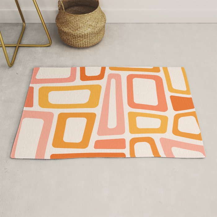 Mellow Mid Mod in Pink and Orange Rug Gallery Image 1