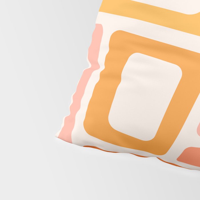 Mellow Mid Mod in Pink and Orange Pillow Sham Gallery Image 4
