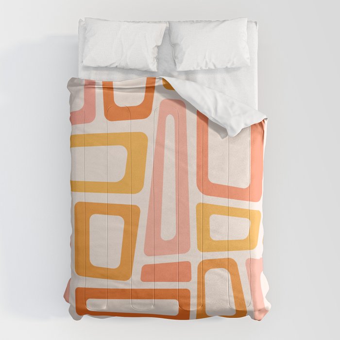 Mellow Mid Mod in Pink and Orange Comforter Gallery Image 6