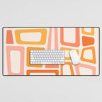 Mellow Mid Mod in Pink and Orange Desk Mat Gallery Image 1
