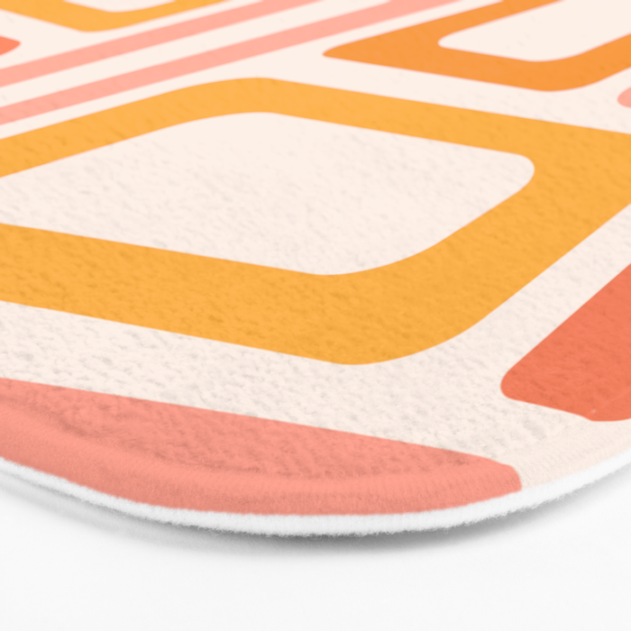 Mellow Mid Mod in Pink and Orange Bath Mat Gallery Image 3