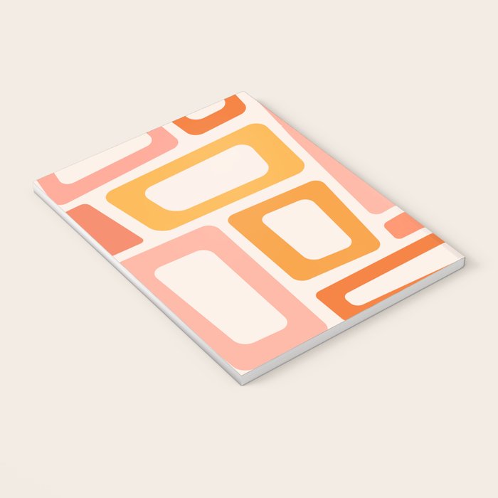 Mellow Mid Mod in Pink and Orange Notebook Gallery Image 3