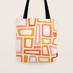 Mellow Mid Mod in Pink and Orange Tote Bag Gallery Image 1