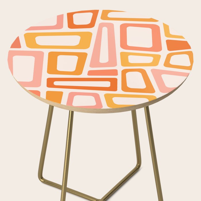 Mellow Mid Mod in Pink and Orange Side Table Gallery Image 2
