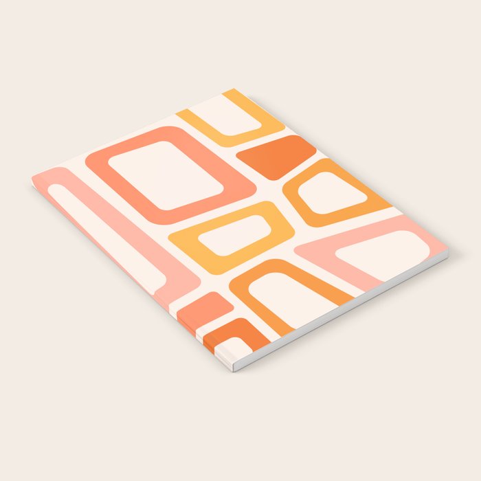 Mellow Mid Mod in Pink and Orange Notebook Gallery Image 2