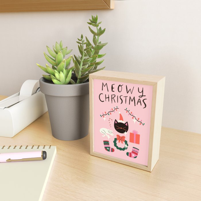 Meowy Christmas Mini Art Print Gallery Image 2