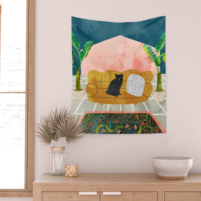 Meow Wall Tapestry Gallery Image 2