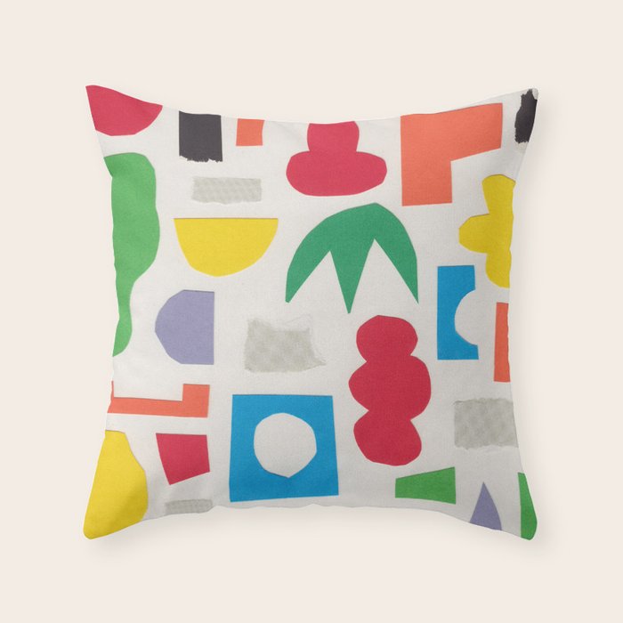 Playful Collage #3 Throw Pillow Gallery Image 6