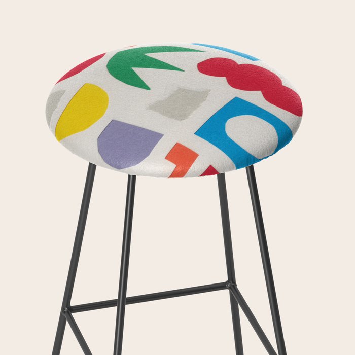 Playful Collage #3 Stool Gallery Image 2