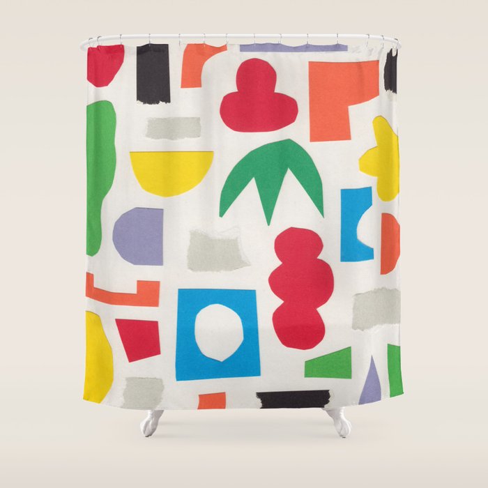 Playful Collage #3 Shower Curtain Gallery Image 1