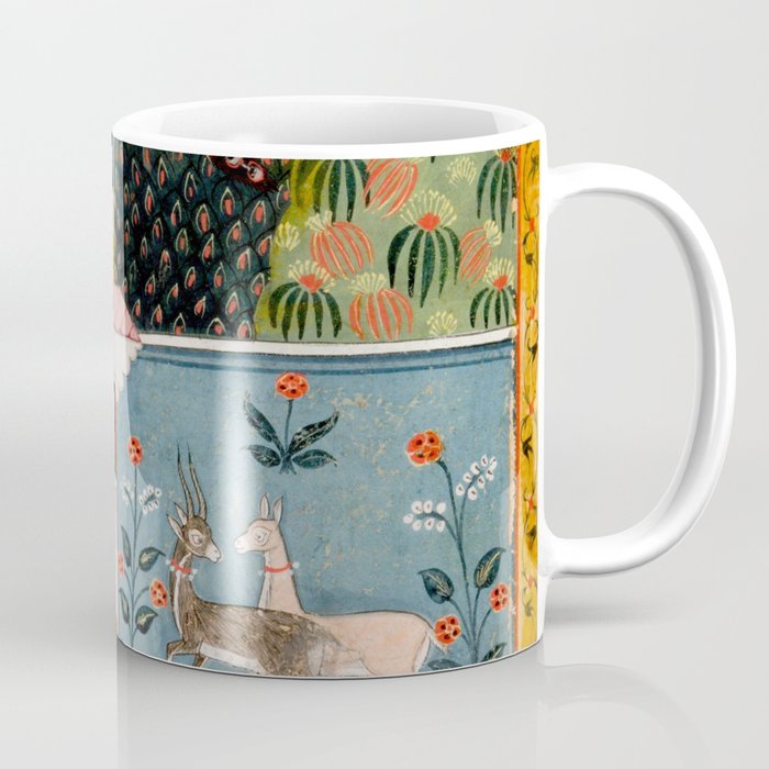The Lonely Heroine with her Friend Indian Painted Illustration Coffee Mug Gallery Image 1