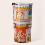 The Lonely Heroine with her Friend Indian Painted Illustration Travel Mug Gallery Image 3
